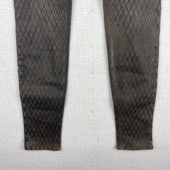 TRUE RELIGION JEANS Halle Mojave Lonestar Snakeskin Brown Slim Skinny 25 - Picture 4 of 16